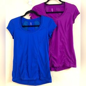 Zella Athletic T-shirts Small Blue Purple Workout Gym Sporty Casual Stretch